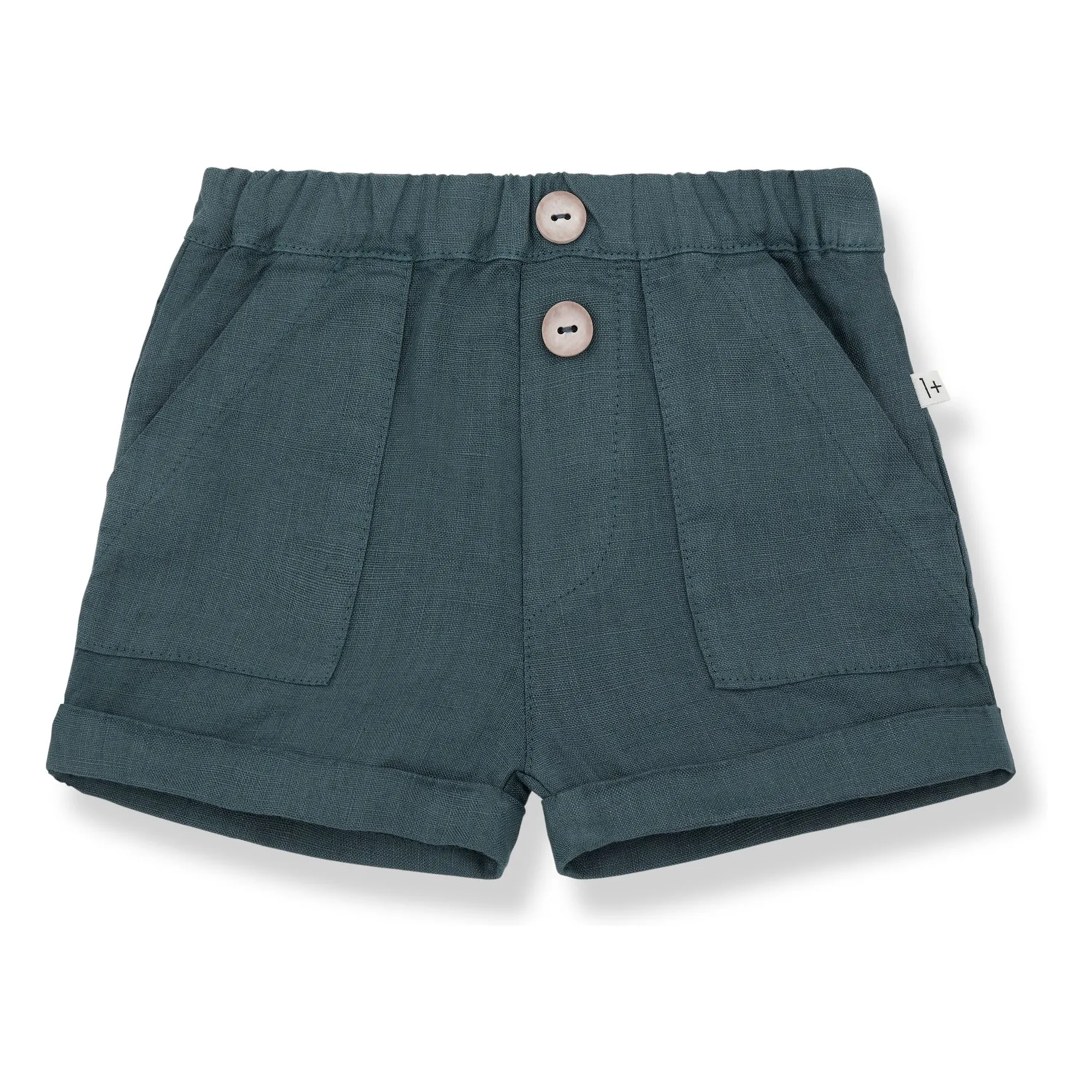 1+ In The Family Petrol Blue Peris Linen Shorts
