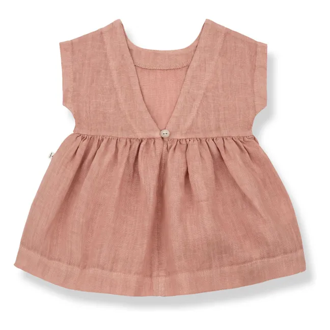 Vestido de lino Bruna | Rosa Viejo
