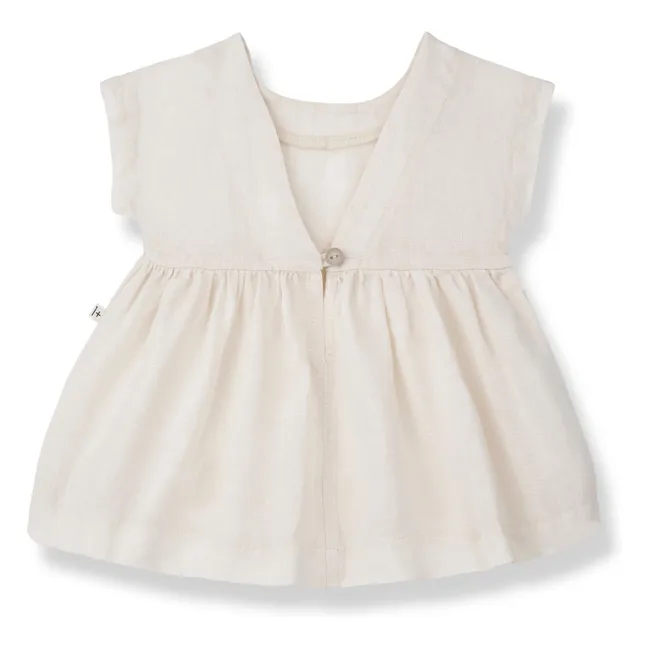 Vestido de lino Bruna | Blanco