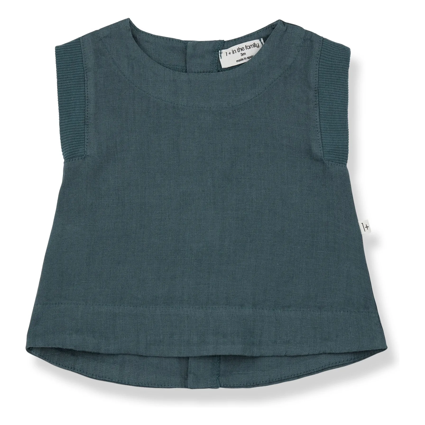1+ In The Family Petrol Blue Petra Linen Blouse