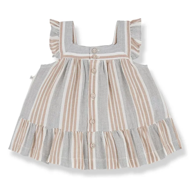 Vestido Miriam de algodón orgánico | Azul Petróleo