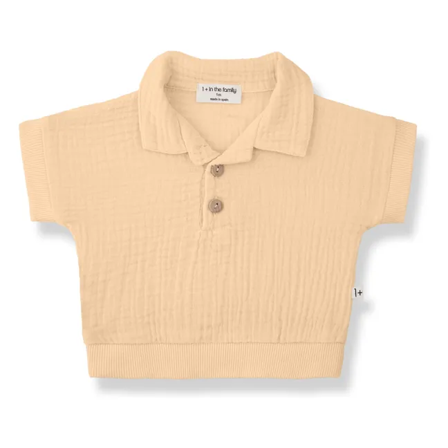 Polo de gasa de algodón Guido | Amarillo