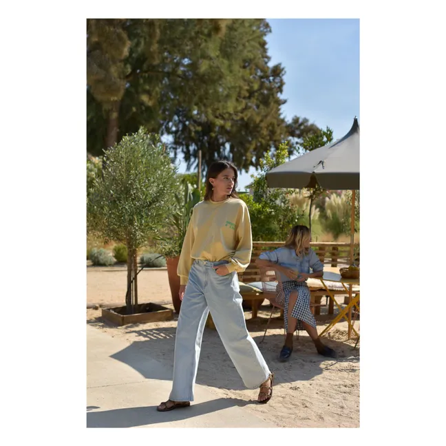 Romy Mint Sweat Organic Cotton - Women's Collection | Pale yellow