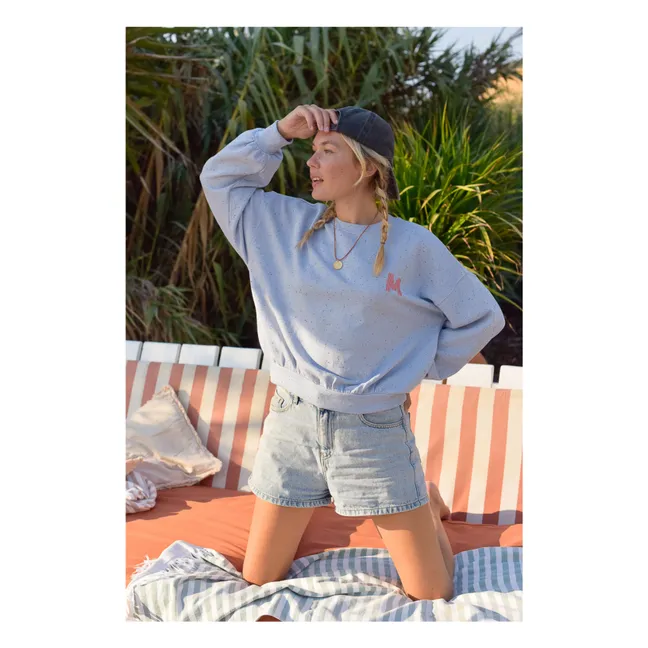 Felpa in cotone organico Romy M - Collezione donna | Azzurro