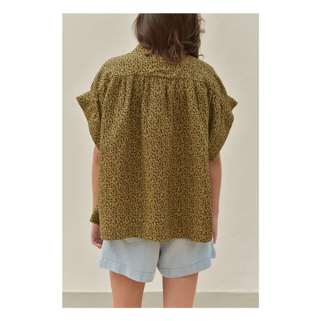 Camicetta Théa Mini Leopard in cotone organico - Collezione Donna | Marrone