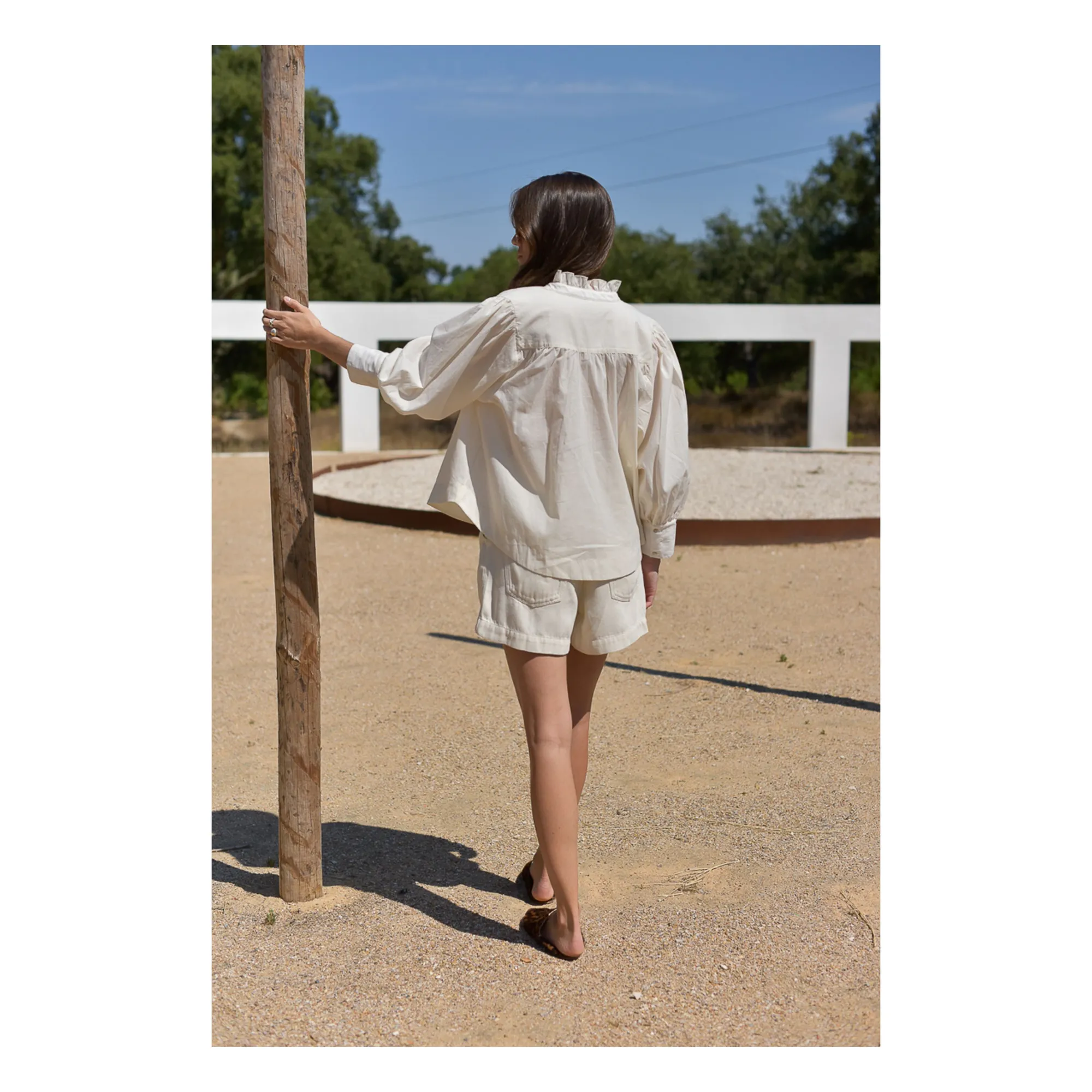 Blouse Dahlia Seersucker - Collection Femme | Ecru- Image produit n°4