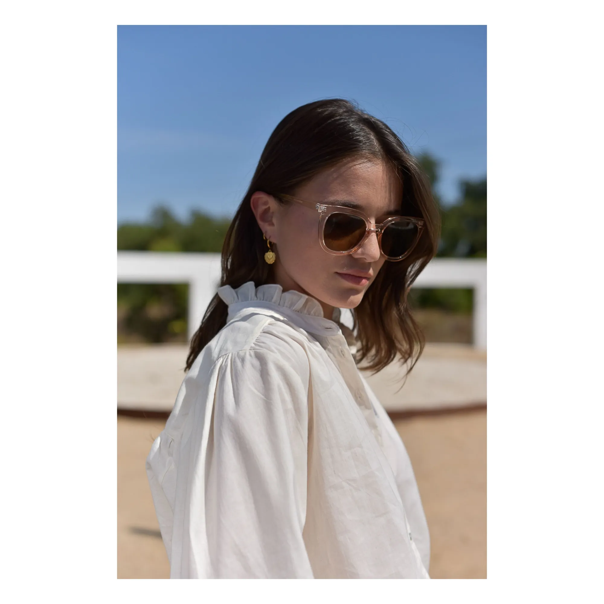 Blouse Dahlia Seersucker - Collection Femme | Ecru- Image produit n°2