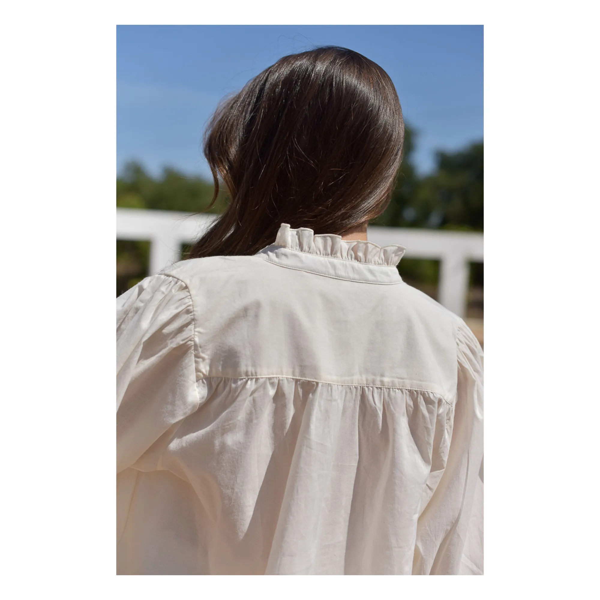 Blouse Dahlia Seersucker - Collection Femme | Ecru- Image produit n°3