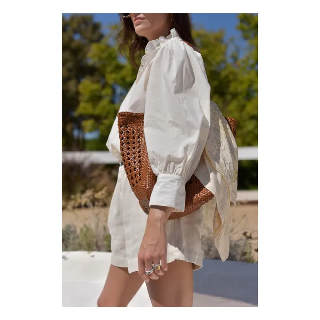 Dahlia Seersucker Bluse - Damenkollektion | Seidenfarben