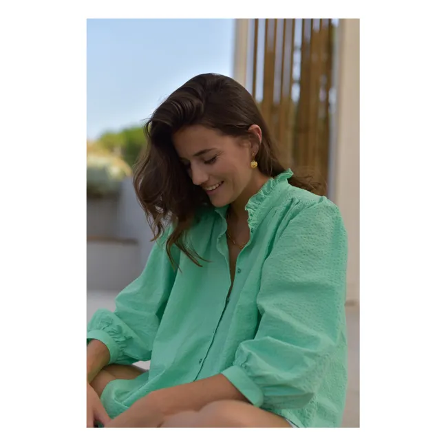 Camicetta Dahlia Seersucker - Collezione donna | Verde menta