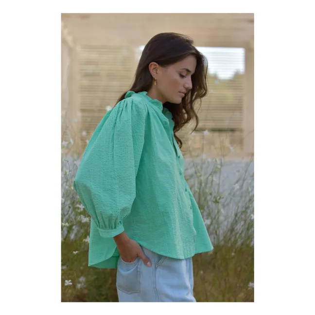 Camicetta Dahlia Seersucker - Collezione donna | Verde menta