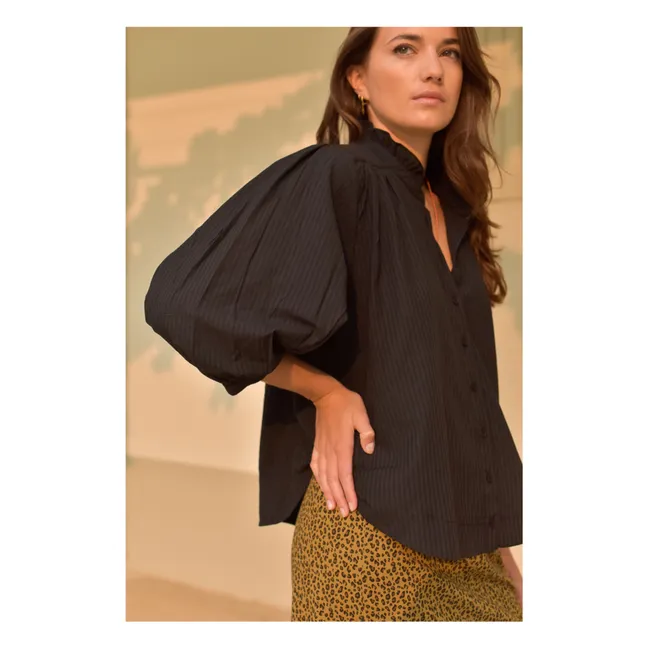 Camicetta Dahlia Seersucker - Collezione donna | Nero