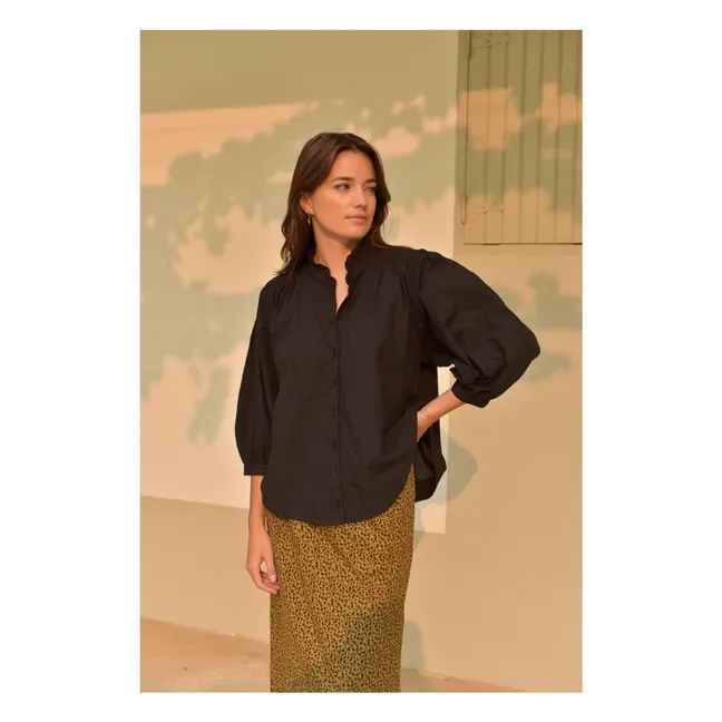 Camicetta Dahlia Seersucker - Collezione donna | Nero