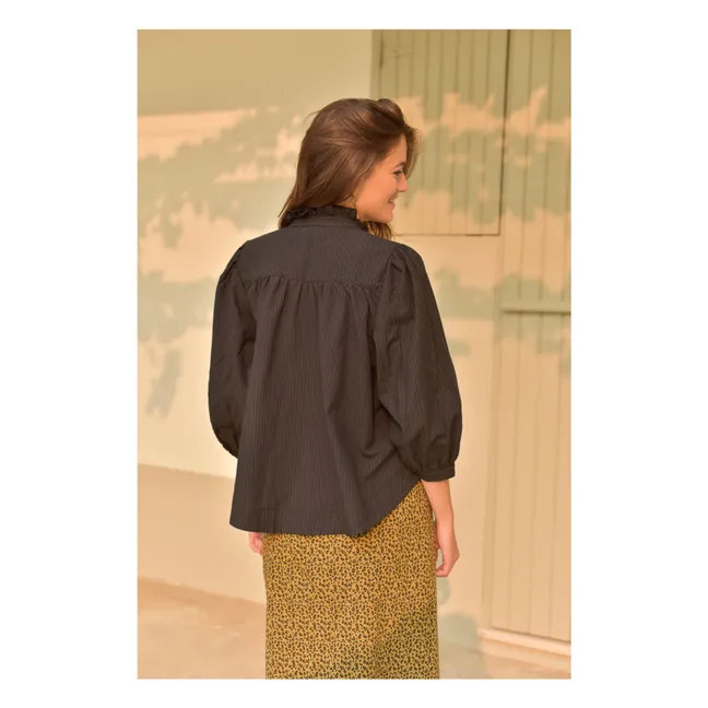 Camicetta Dahlia Seersucker - Collezione donna | Nero