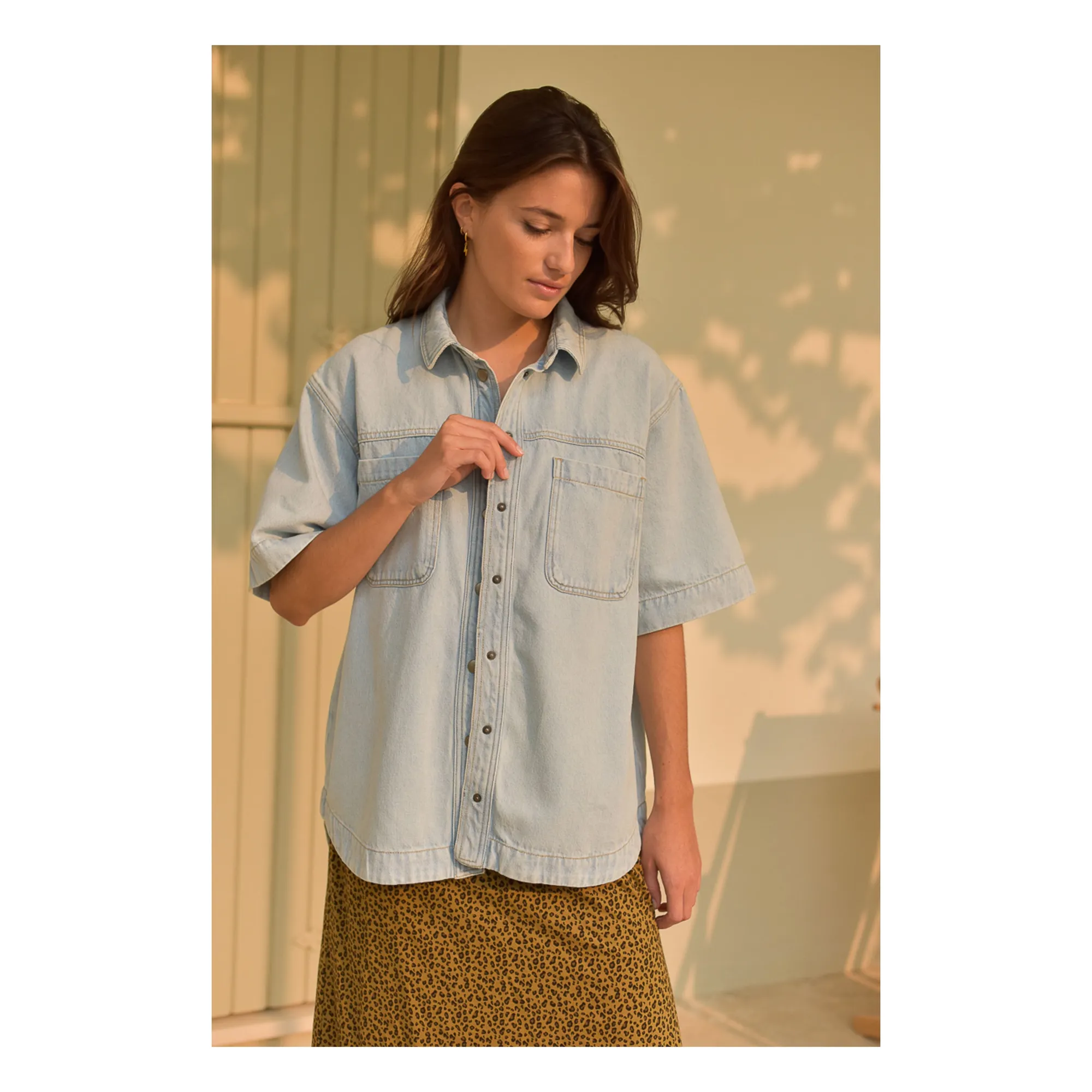 Chemise Colette Denim - Collection Femme | Bleu Clair- Image produit n°0