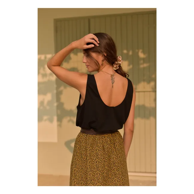 Canotta in cotone organico Tancrede - Collezione donna | Nero