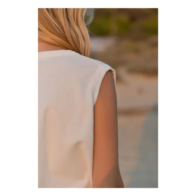 Romane Frottee Tank Top - Damenkollektion | Weiß