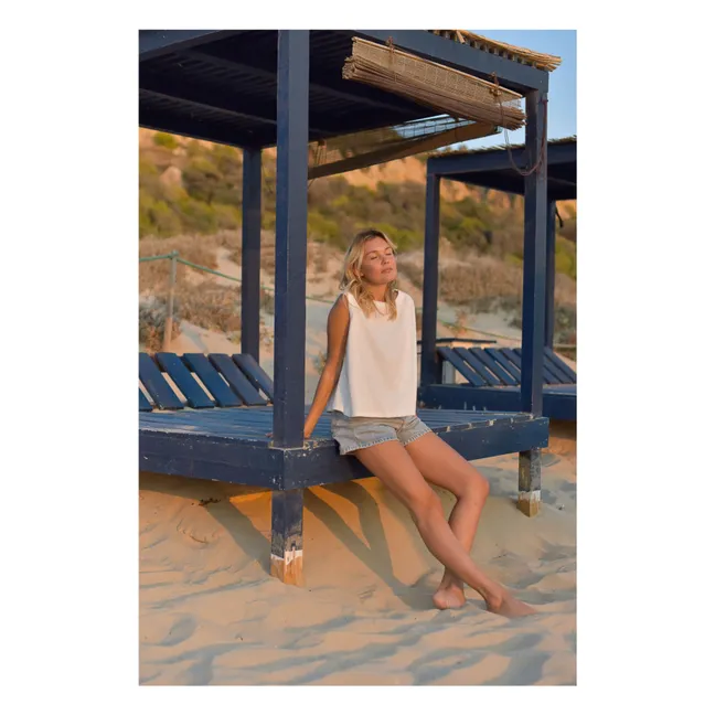 Canotta Romane Eponge - Collezione donna | Bianco