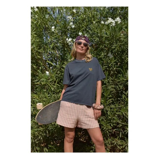 Camiseta de algodón orgánico Jil Coeur - Colección Mujer | Gris