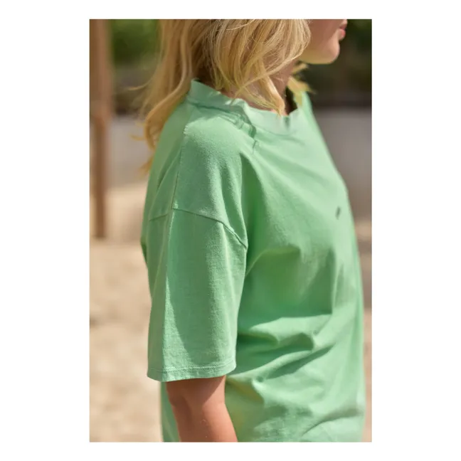 Camiseta de algodón orgánico Jil La Piscine - Colección Mujer | Verde