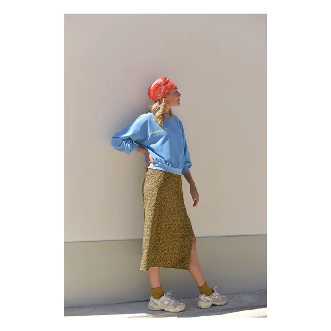 Felpa in cotone organico Romy Lemoncello - Collezione donna | Blu
