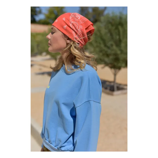 Felpa in cotone organico Romy Lemoncello - Collezione donna | Blu