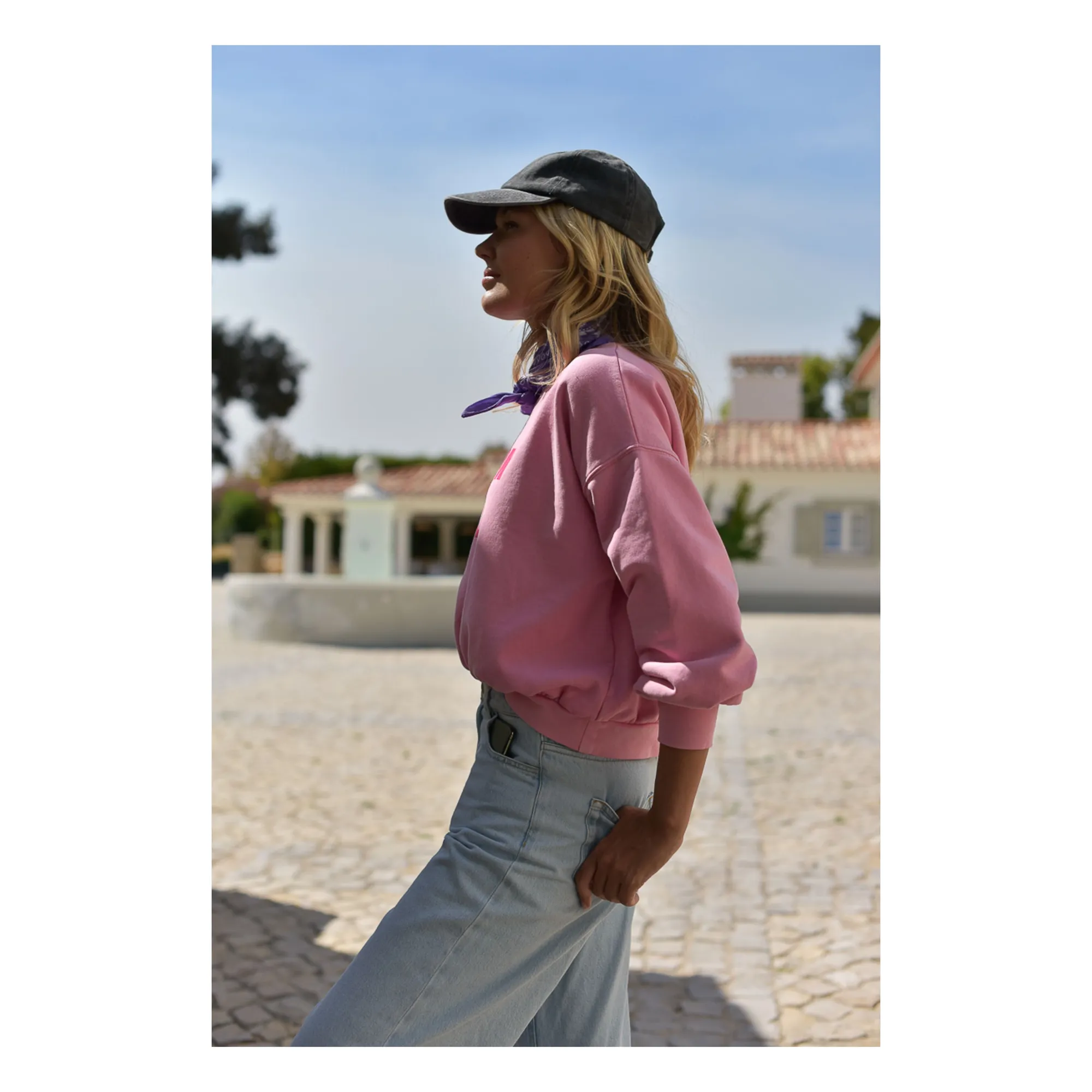 Sweat Romy Modern Love Coton Bio - Collection Femme | Rose- Image produit n°1