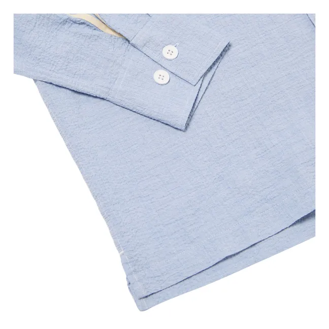 Camicia Utility Seersucker | Azzurro