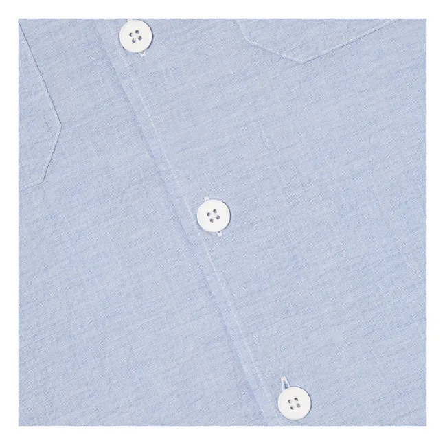 Camisa Utility Seersucker | Azul Cielo
