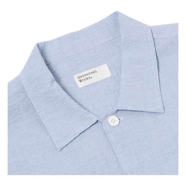 Camicia Utility Seersucker | Azzurro