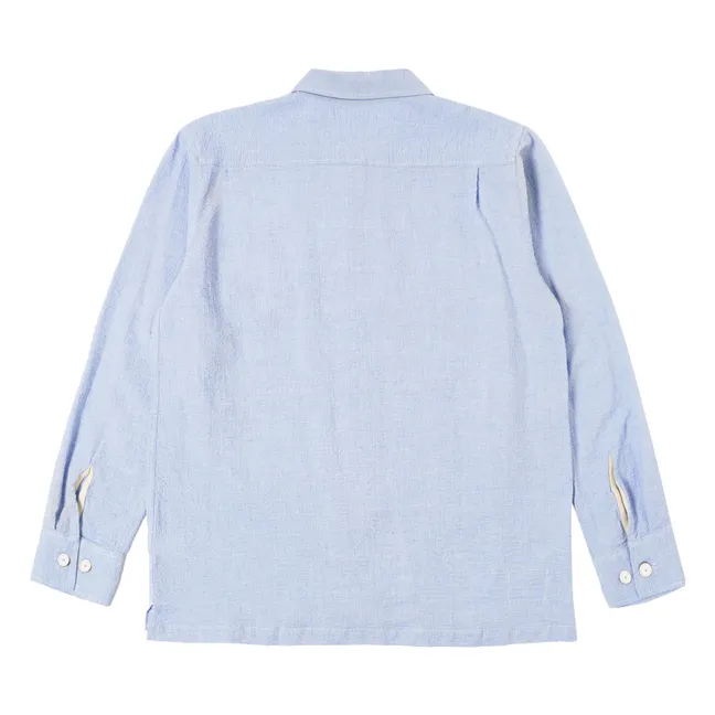 Camicia Utility Seersucker | Azzurro
