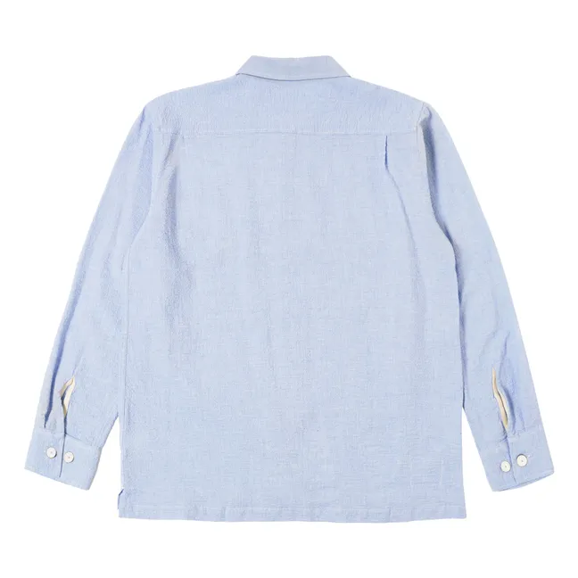 Utility Seersucker shirt | Light blue