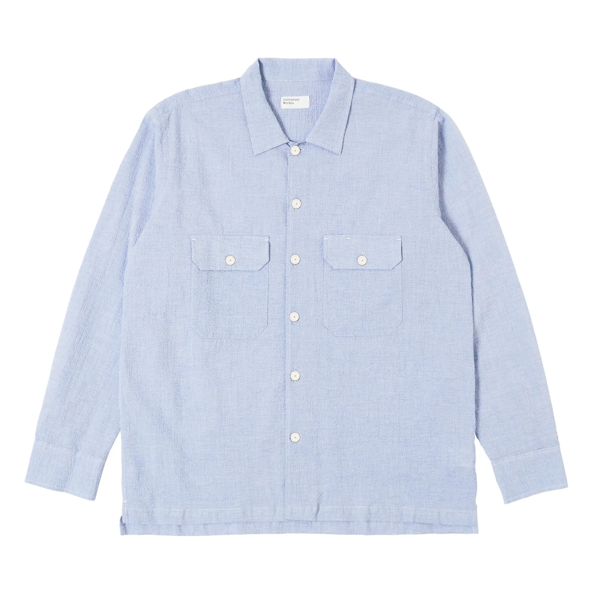 Universal Works Light Blue Utility Seersucker Shirt