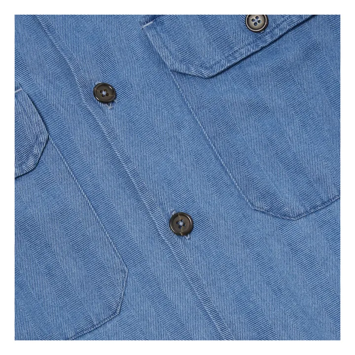 Utility Herringbone-Hemd | Washed Blue- Produktbild Nr. 4