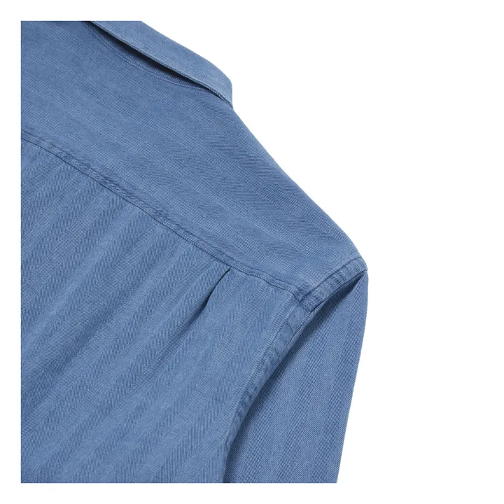 Utility Herringbone-Hemd | Washed Blue- Produktbild Nr. 3