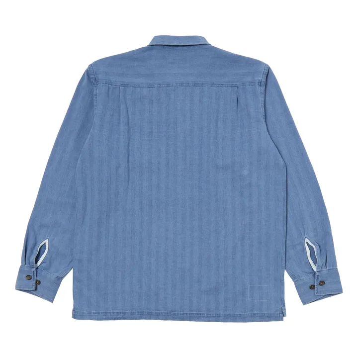 Utility Herringbone-Hemd | Washed Blue- Produktbild Nr. 1