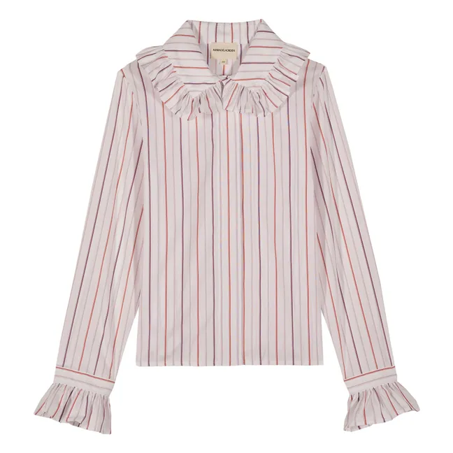 Bluse Boissière Streifen | Weiß
