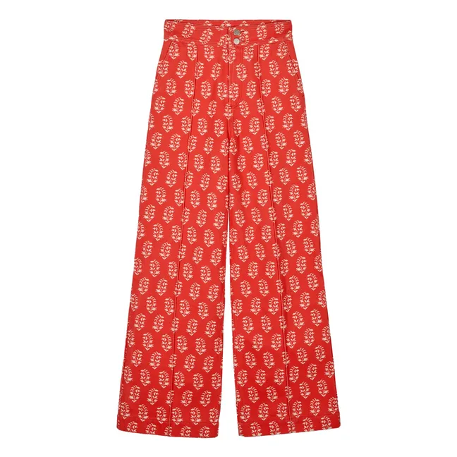 Douglas Pants Flowers | Red