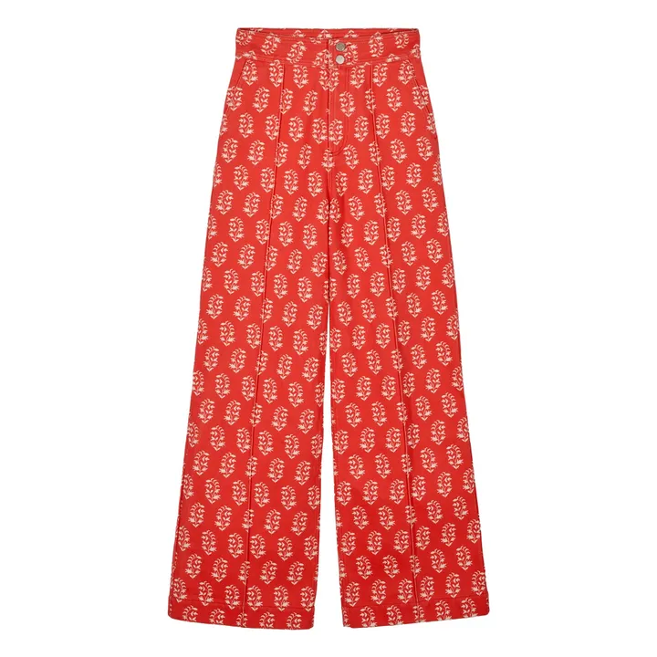 Pantalon Douglas Fleurs | Rouge- Image produit n°0