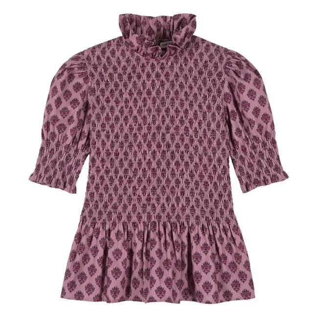 Short-sleeved blouse Aleria Flowers | Purple