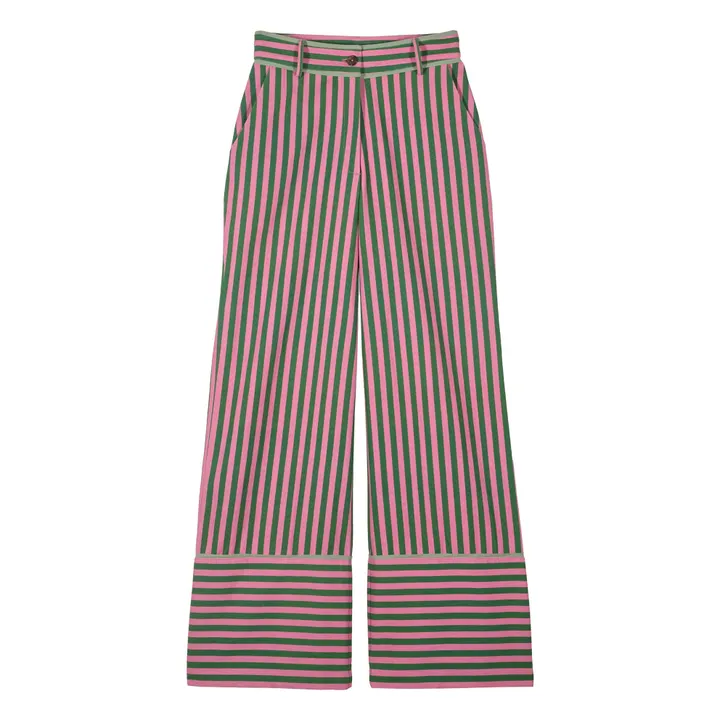 Pantalon Romeo Rayures | Rose- Image produit n°0