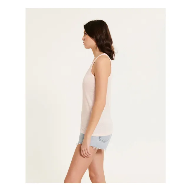 Soft Linen tank top | Powder pink