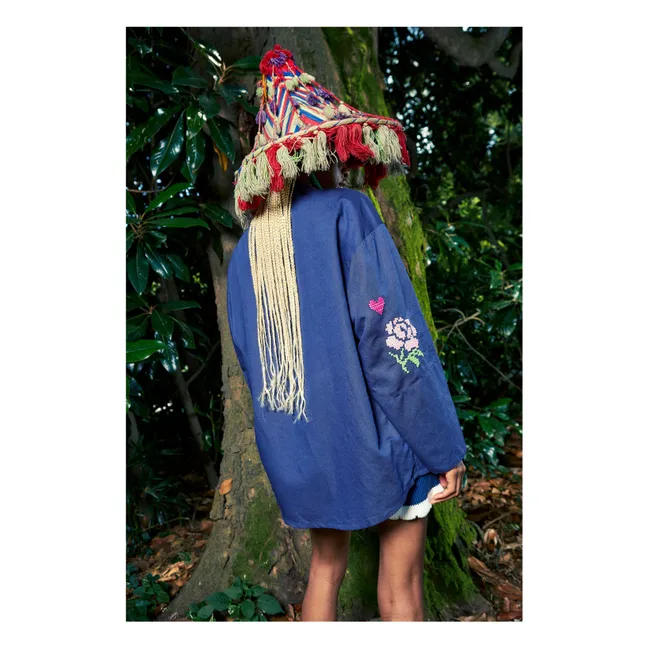 Hemd Gardenia Leinen und Baumwolle | Navy