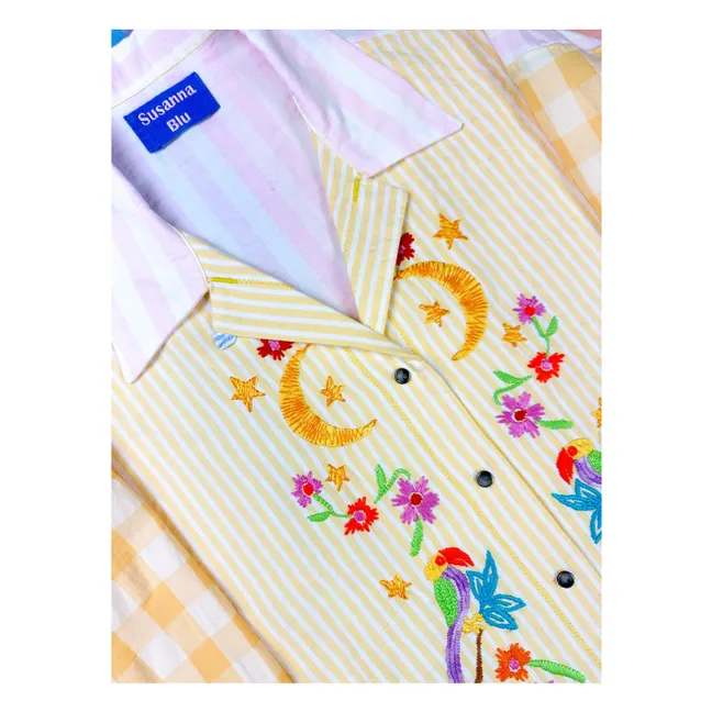 Camicia Gardenia a righe e a quadri | Giallo