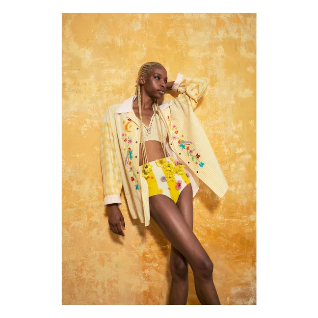 Camicia Gardenia a righe e a quadri | Giallo