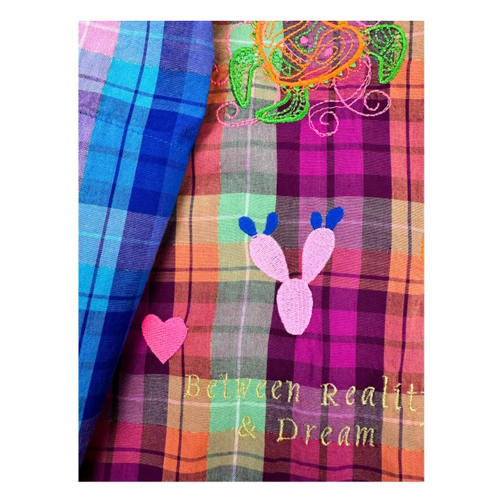 Chemise Gardenia Carreaux | Rose fuschia- Image produit n°3