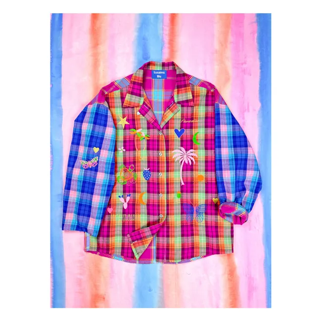 Camisa Gardenia Carreaux | Rosa Fushia