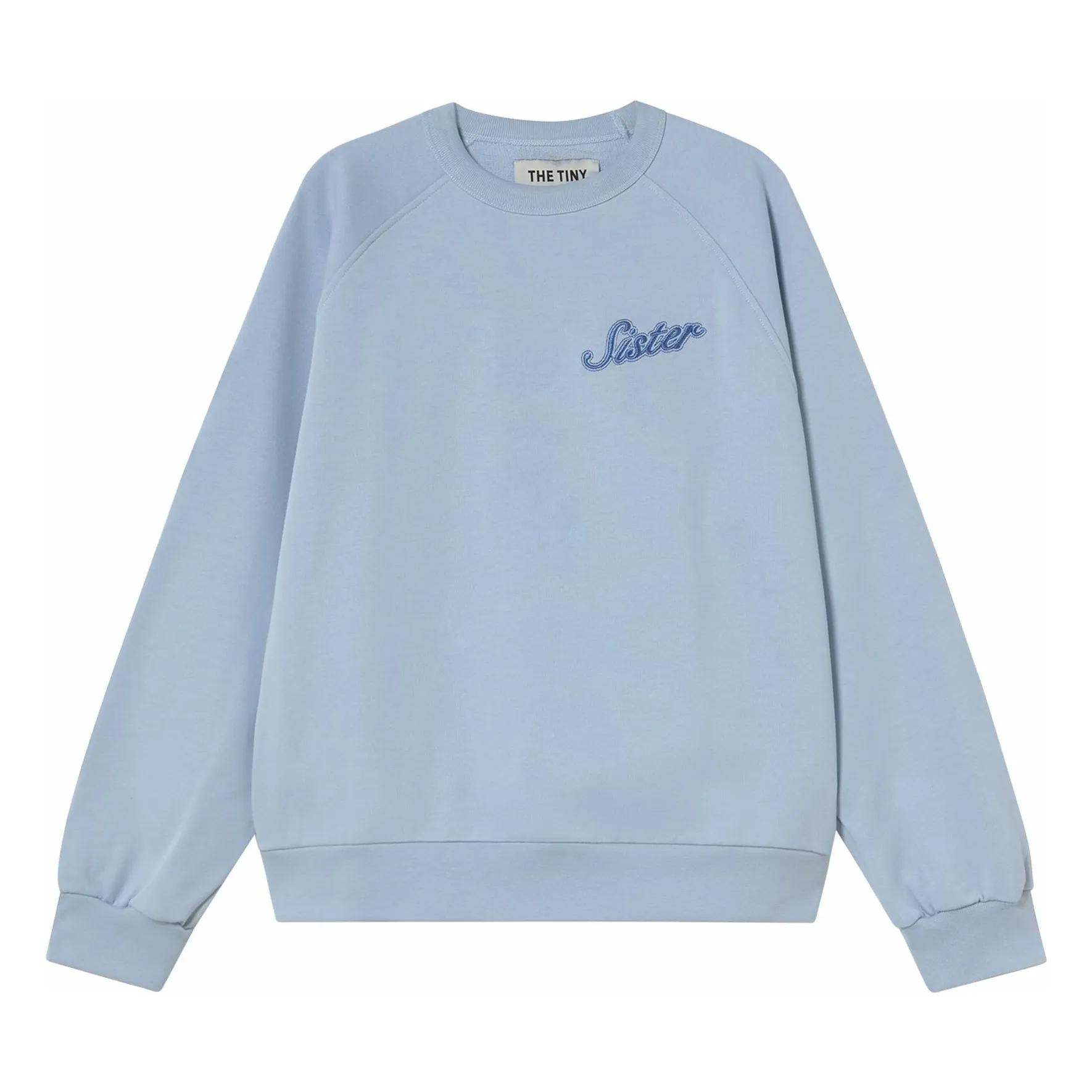 The Tiny Big Sister Light Blue Sister Organic Cotton Sweatshirt