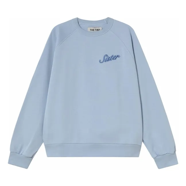 Felpa in cotone biologico Sister | Azzurro