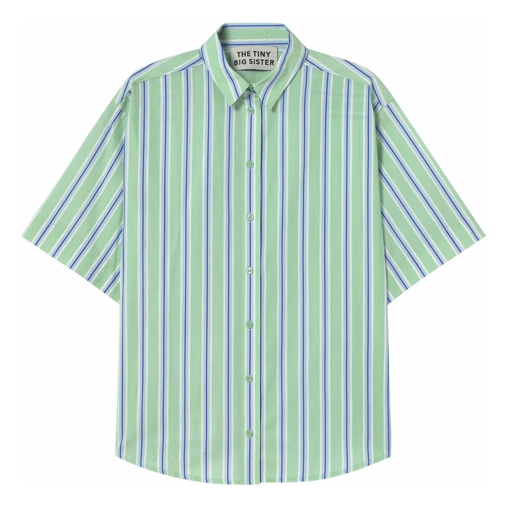The Tiny Big Sister Green Stripes Shirt